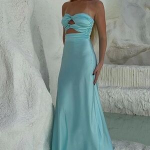 Kiss Prom Strapless Tinble Evening Dress